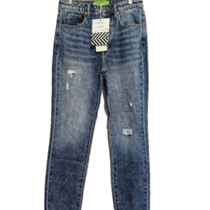 Nwt Sandrine Rose x Free People Mid Rise Distressed Slim Straight Jeans Sz 27